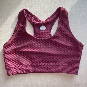 Mauve Booty By Brabants Croco Sports Bra